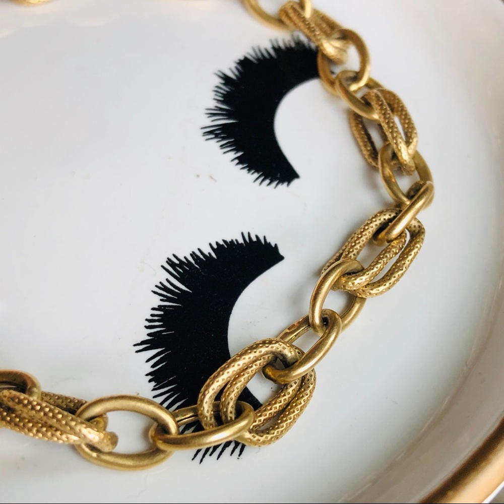 18K Matte Gold Cable Link Bracelet 8.5 inches - Picture 15 of 16